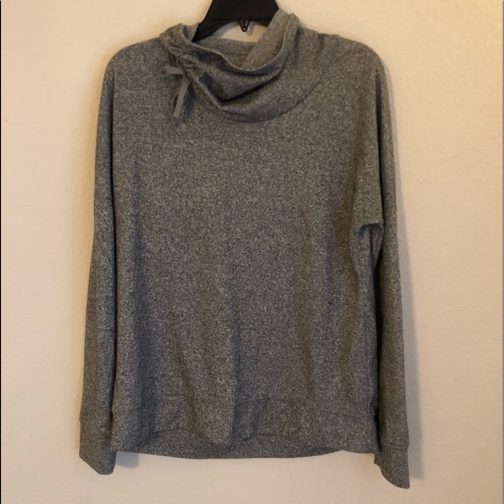 Grey Tied Turtleneck